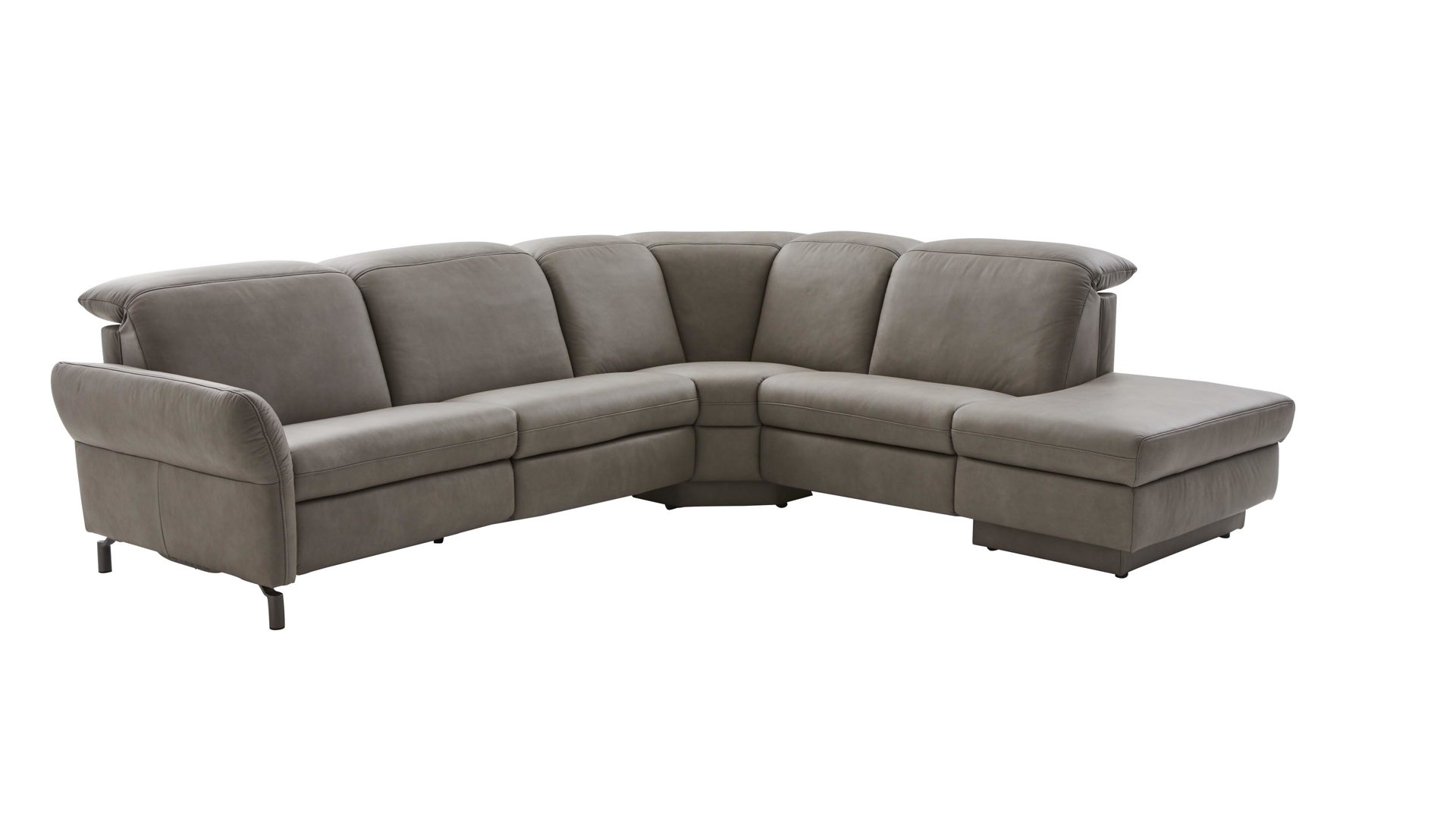 Wohnland Breitwieser Sofas Couches Sofakultur Modulmaster Comfortmaster Comfortmaster Wohnlandschaft 1420 Polsterecke Cappuccinofarbenes Leder 24 Metallfusse Schenkelmass Ca 285 X 255 Cm