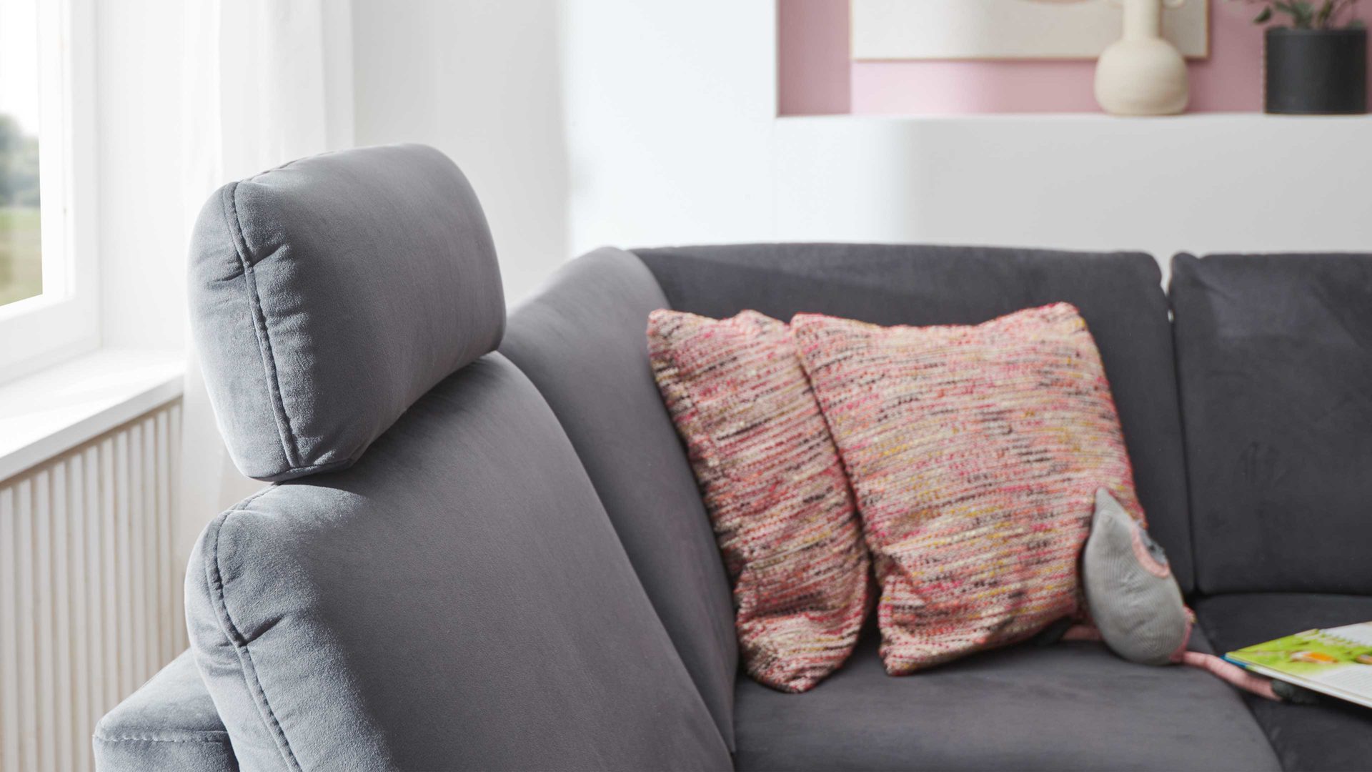 Kopfstütze in Grau fürs Sofa online bestellen