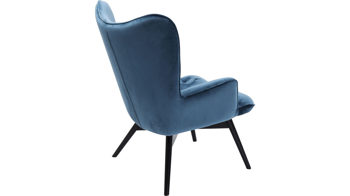 Design, KARE Breitwieser Retro-Sessel schwarze petrolfarbener Kare DESIGN , & & Markenshops, Sessel, KARE, Wohnland Vicky, Metallfüße Samtbezug Stühle