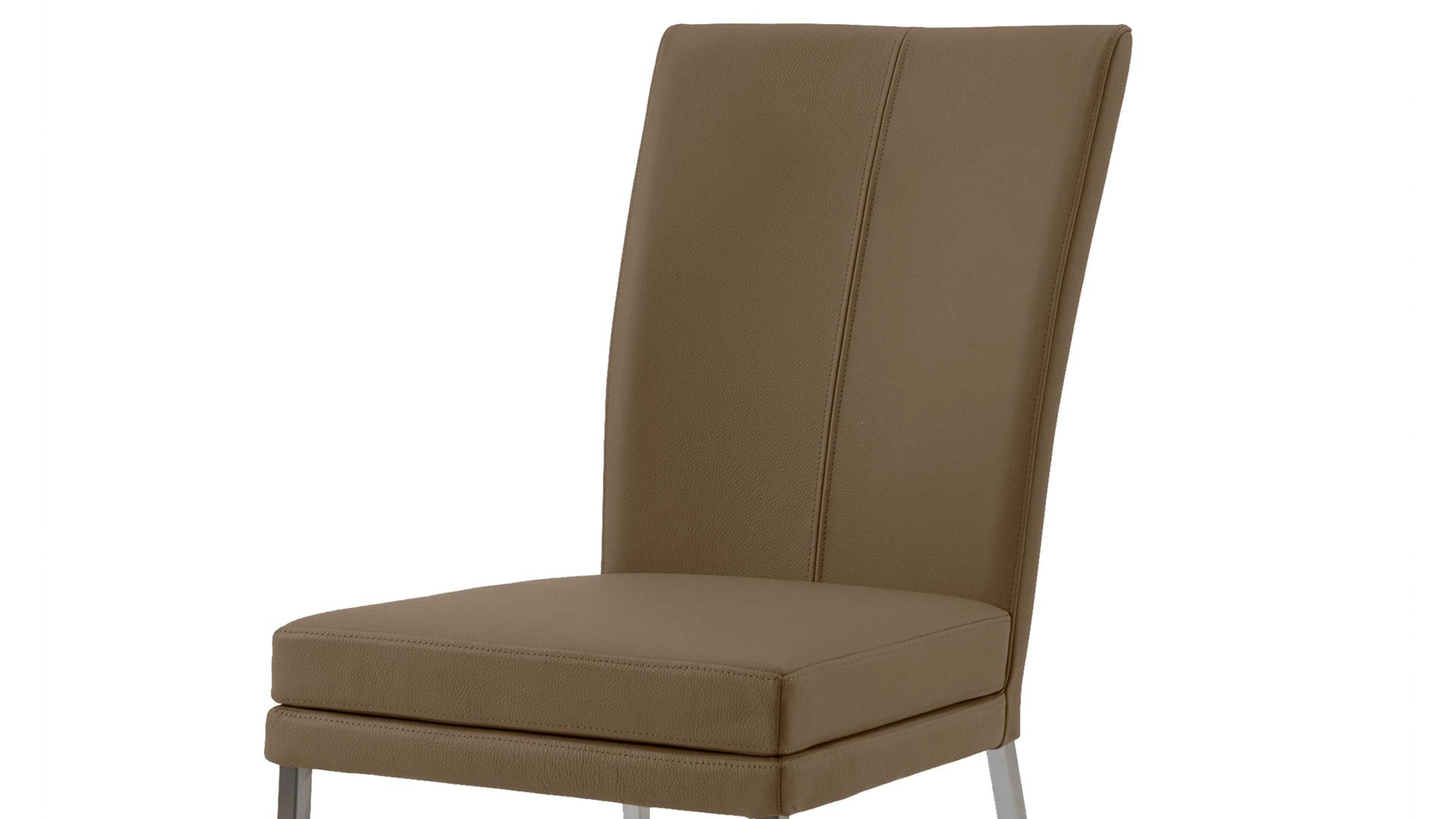 Wohnland Breitwieser Markenshops orthoSedis Drehstuhle Chefsessel laVie Schwingstuhl laVie Stuhl Color Line mit Lederbezug als Sitzmobel steinfarbenes Leder Napoli 989 gebursteter Edelstahl